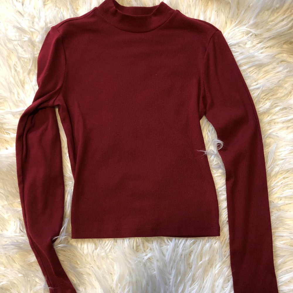 NEVER WORN Plain Maroon Turtle Neck Sweater